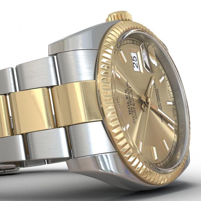 Rolex Datejust Steel and Gold 36mm 3D model