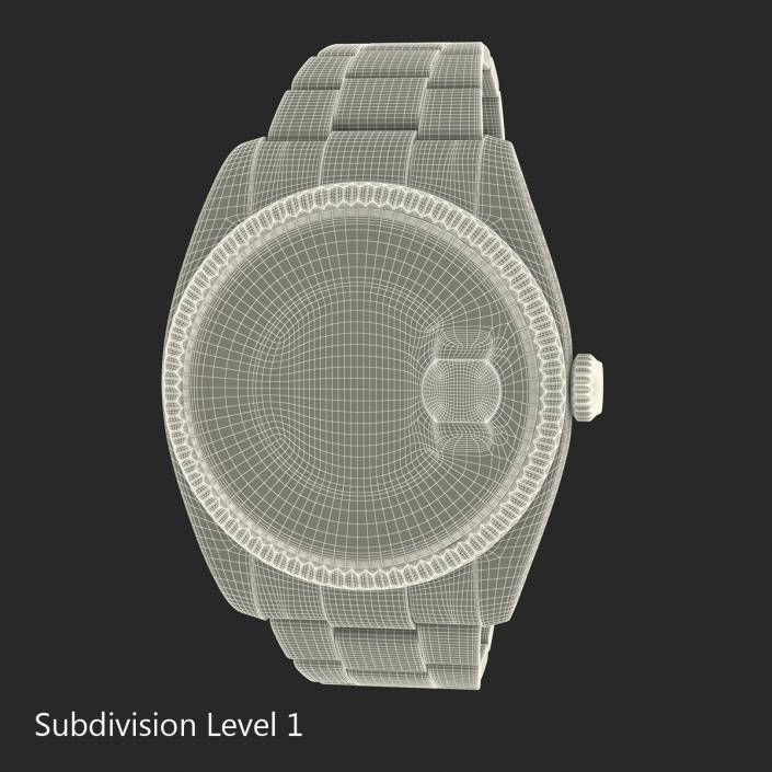 Rolex Datejust Steel and Gold 36mm 3D model