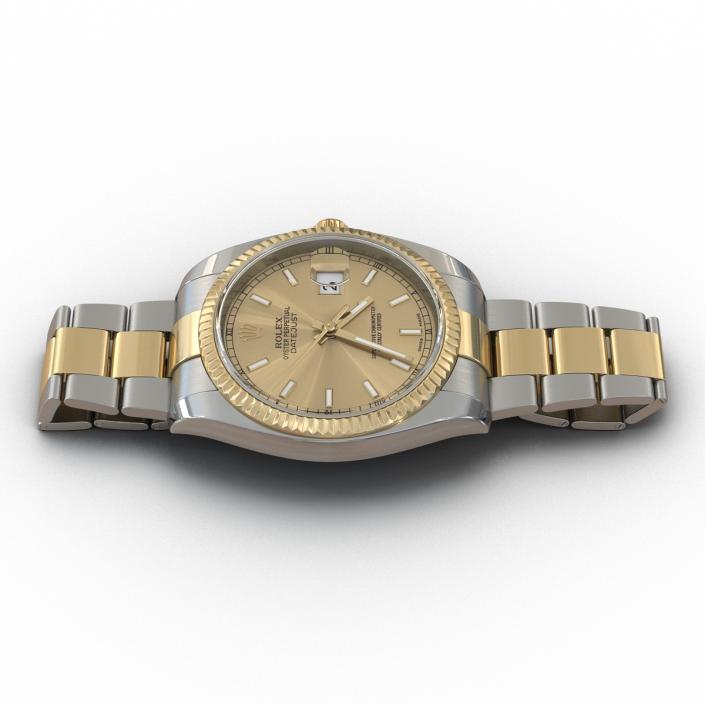 3D Rolex Datejust Steel and Gold 36mm 2