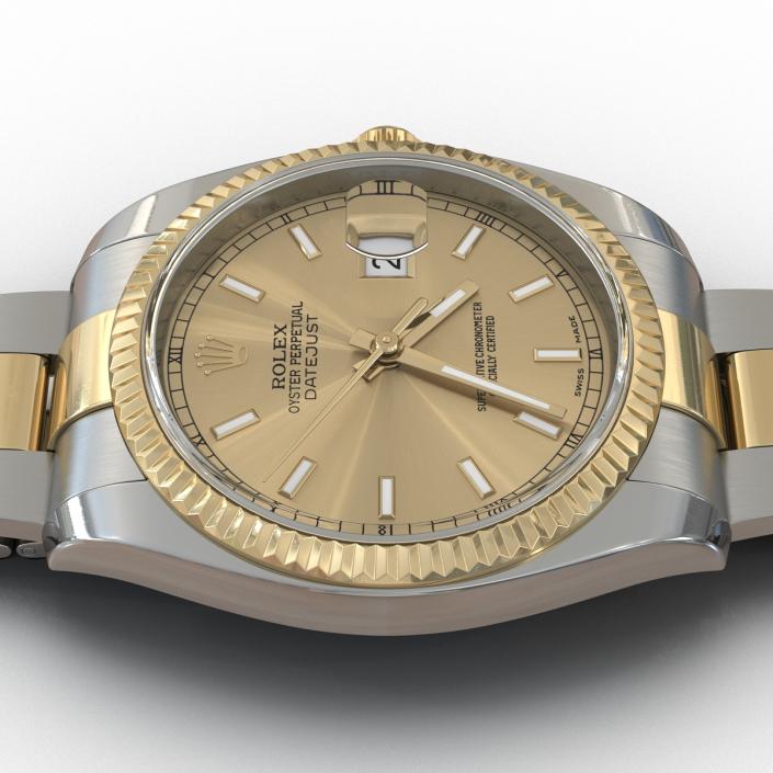 3D Rolex Datejust Steel and Gold 36mm 2