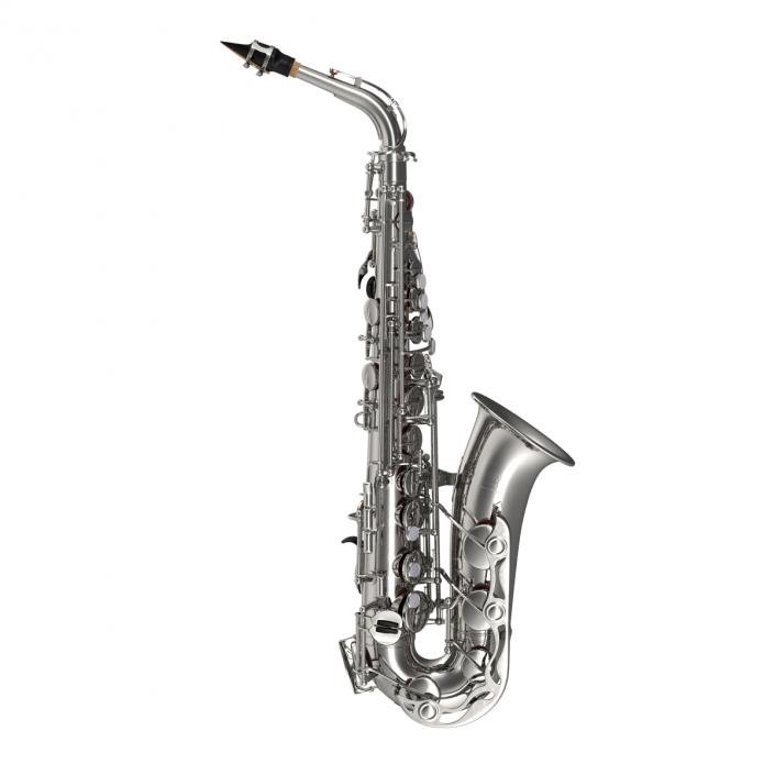 3D Silver Saxophone