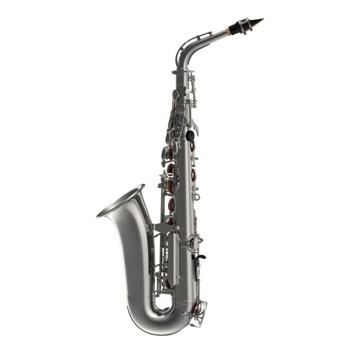 3D Silver Saxophone