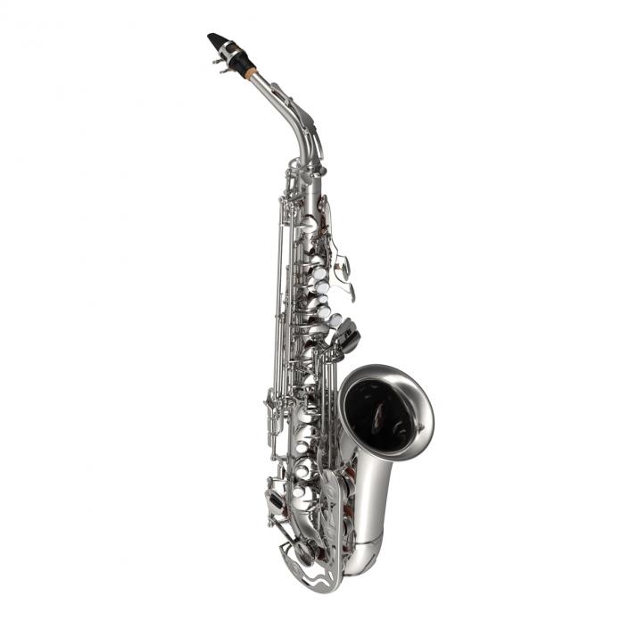 3D Silver Saxophone