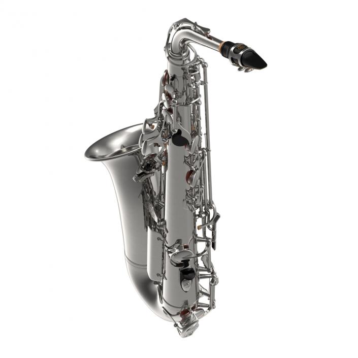 3D Silver Saxophone