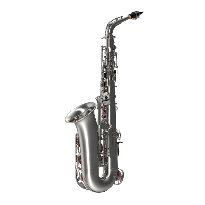 3D Silver Saxophone