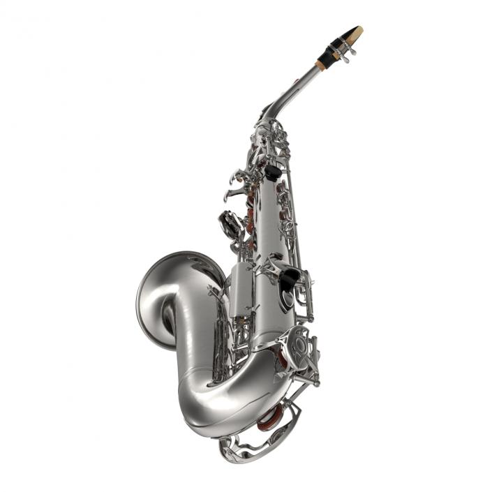 3D Silver Saxophone