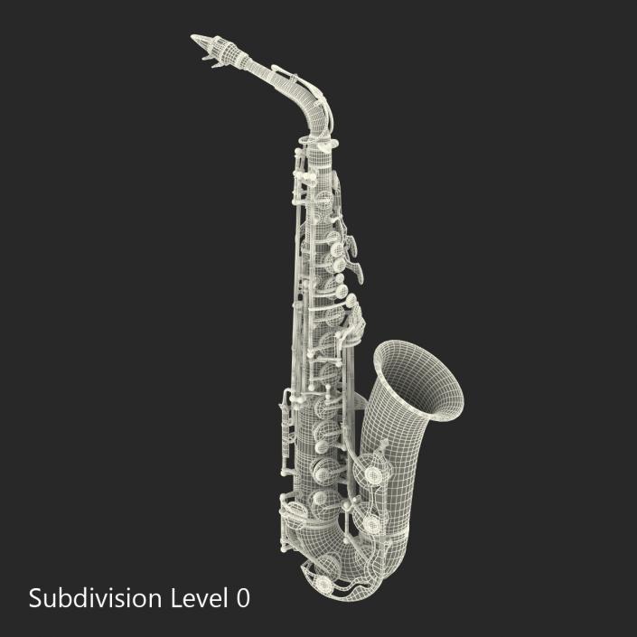 3D Silver Saxophone