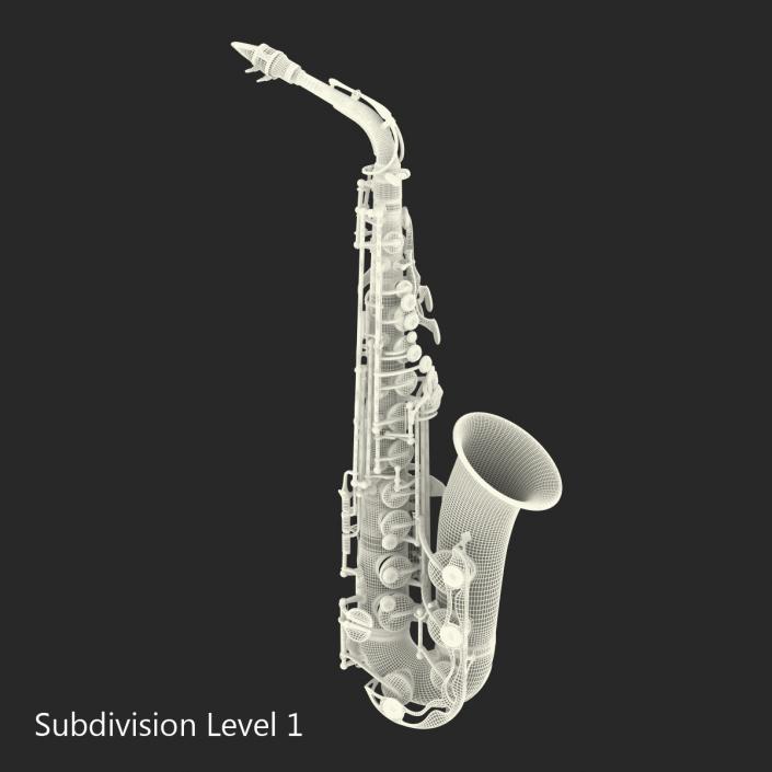 3D Silver Saxophone