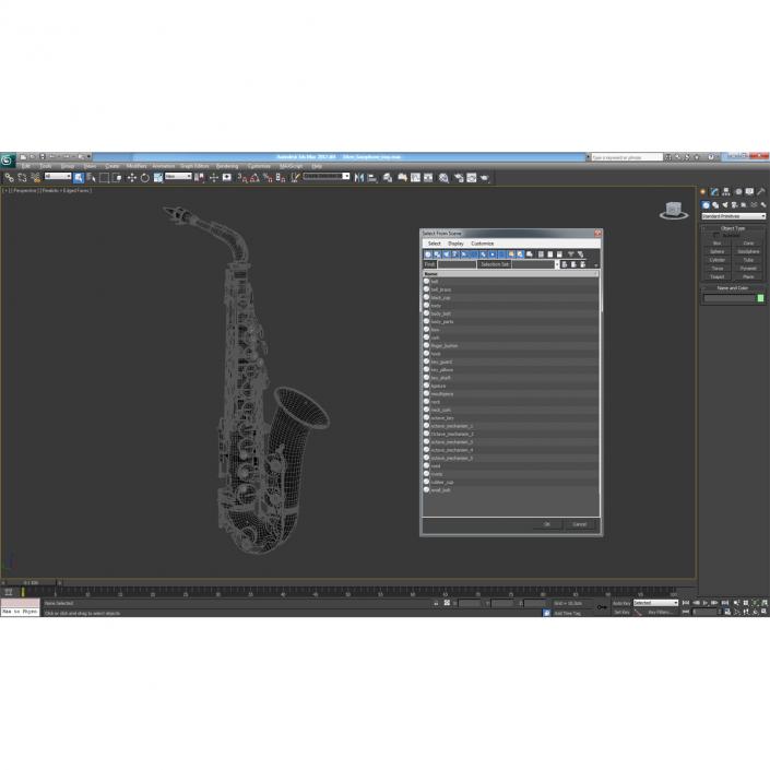 3D Silver Saxophone