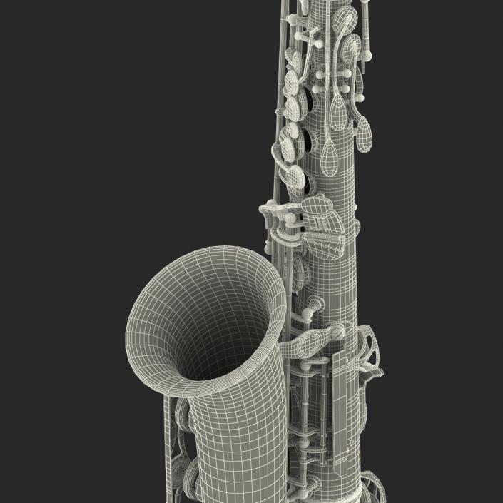 3D Silver Saxophone