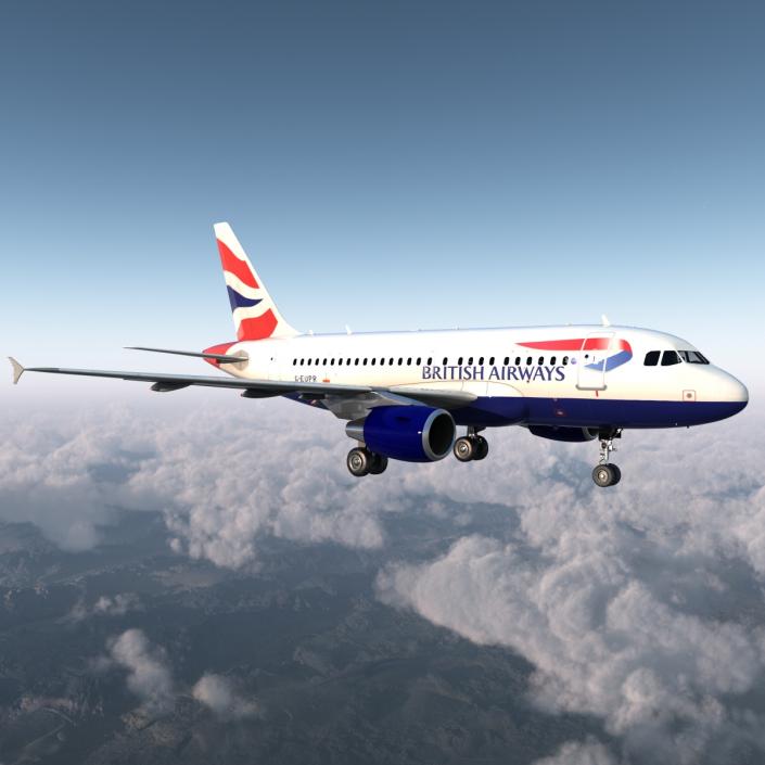 Airbus A318 British Airways 3D