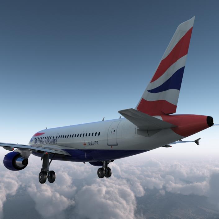 Airbus A318 British Airways 3D