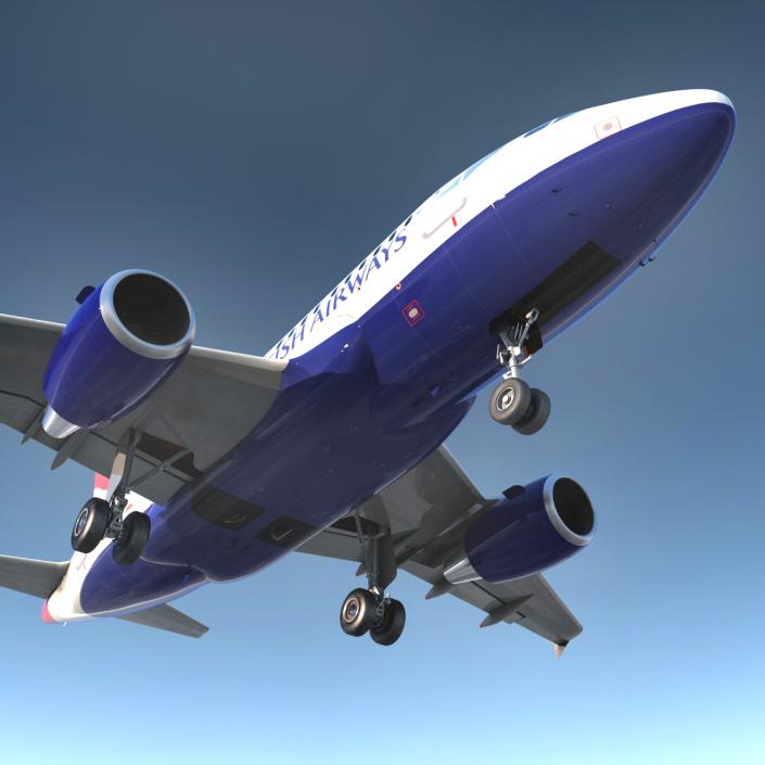 Airbus A318 British Airways 3D