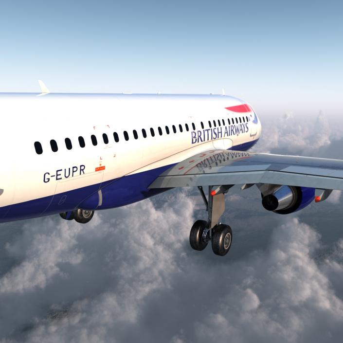 Airbus A318 British Airways 3D