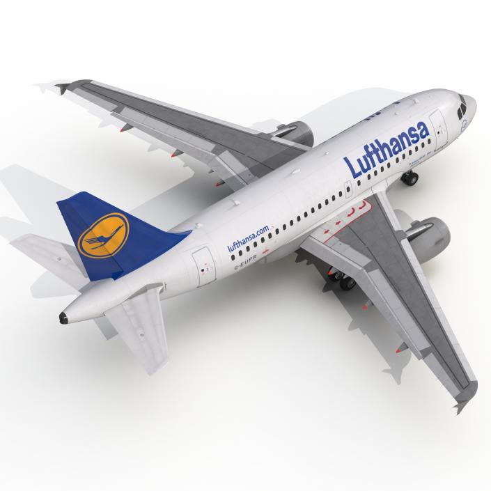 3D Airbus A318 Lufthansa