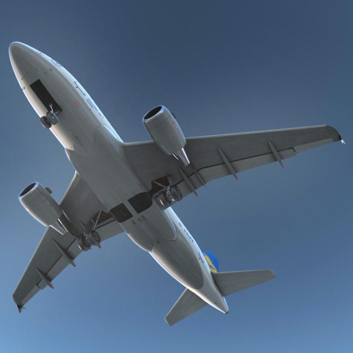 3D Airbus A318 Lufthansa