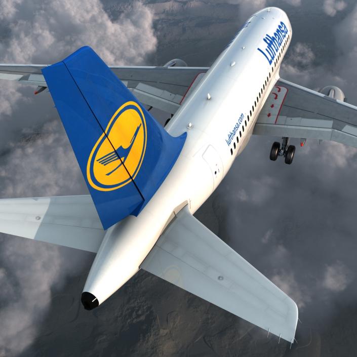 3D Airbus A318 Lufthansa