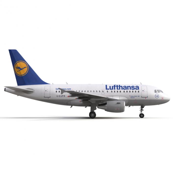 3D Airbus A318 Lufthansa