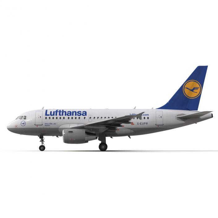 3D Airbus A318 Lufthansa