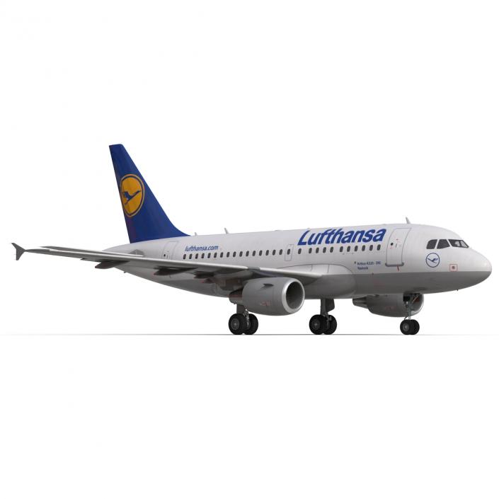 3D Airbus A318 Lufthansa