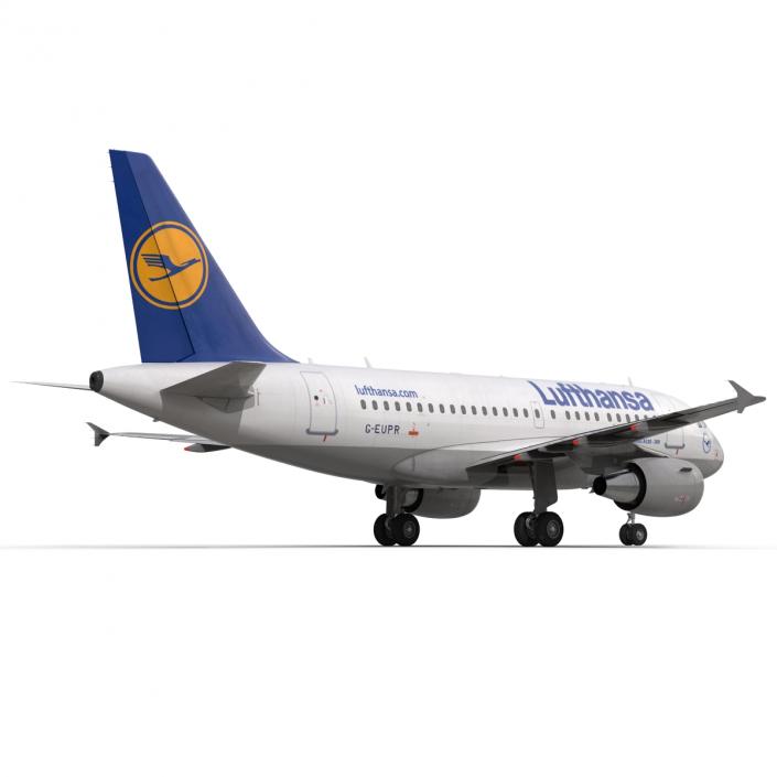 3D Airbus A318 Lufthansa