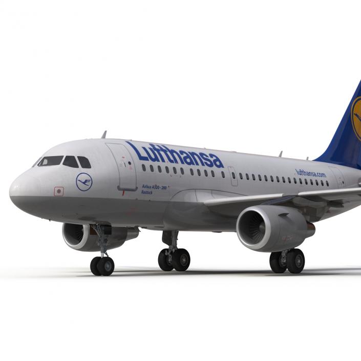 3D Airbus A318 Lufthansa