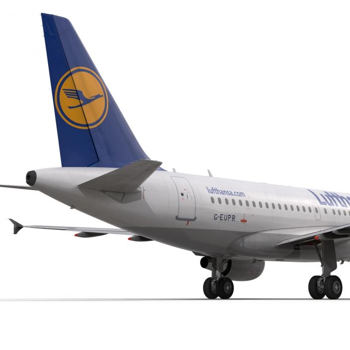 3D Airbus A318 Lufthansa