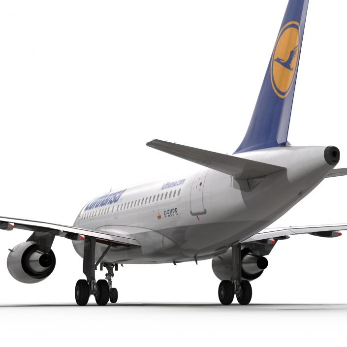 3D Airbus A318 Lufthansa