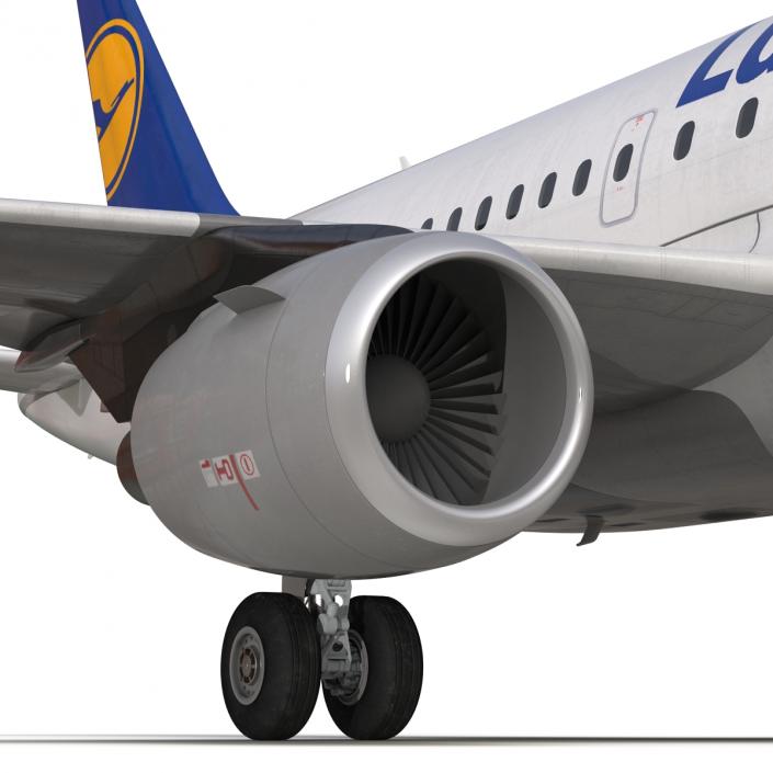 3D Airbus A318 Lufthansa