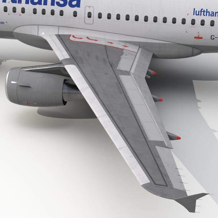 3D Airbus A318 Lufthansa