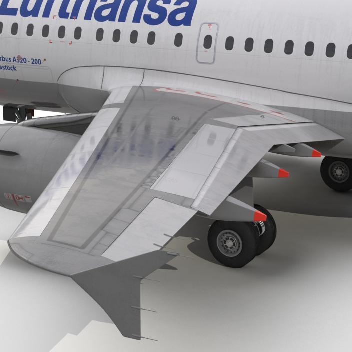 3D Airbus A318 Lufthansa