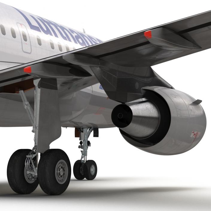 3D Airbus A318 Lufthansa