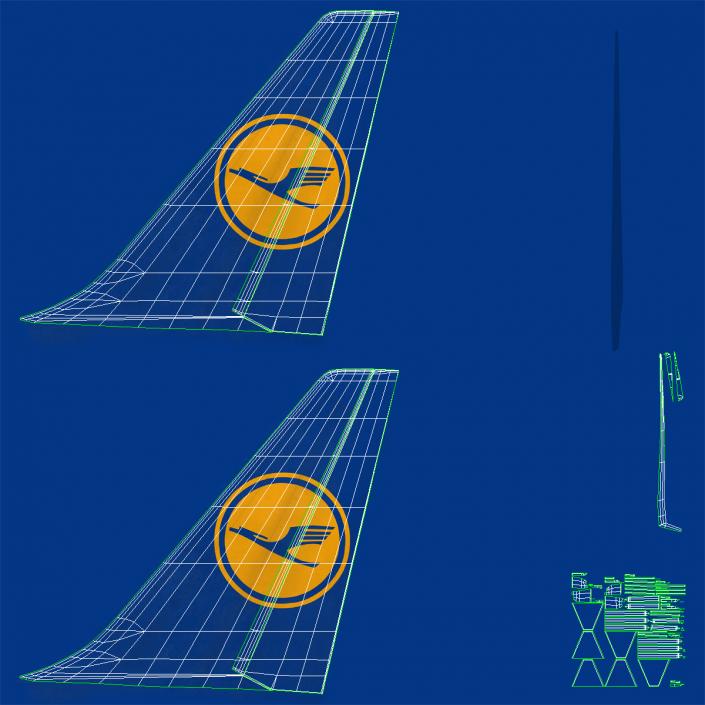 3D Airbus A318 Lufthansa