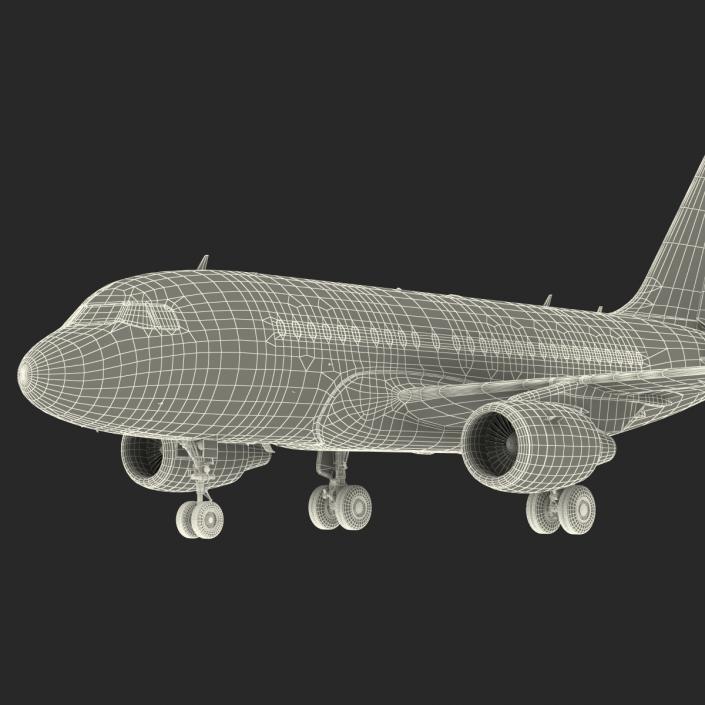 3D Airbus A318 Lufthansa