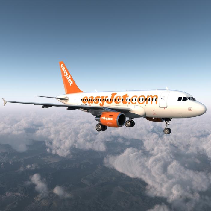 Airbus A318 EasyJet 3D model