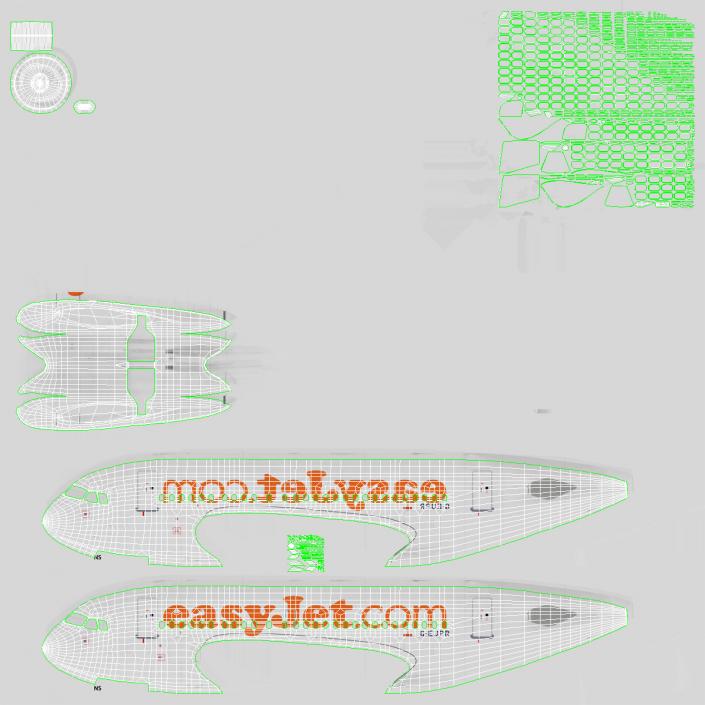 Airbus A318 EasyJet 3D model