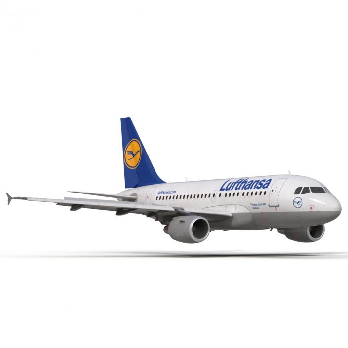 Airbus  A318 Lufthansa Rigged 3D model