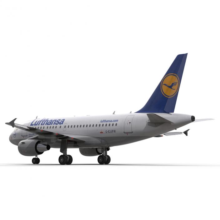 Airbus  A318 Lufthansa Rigged 3D model