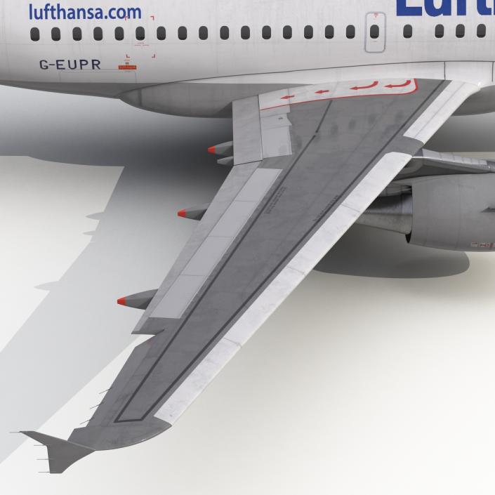 Airbus  A318 Lufthansa Rigged 3D model