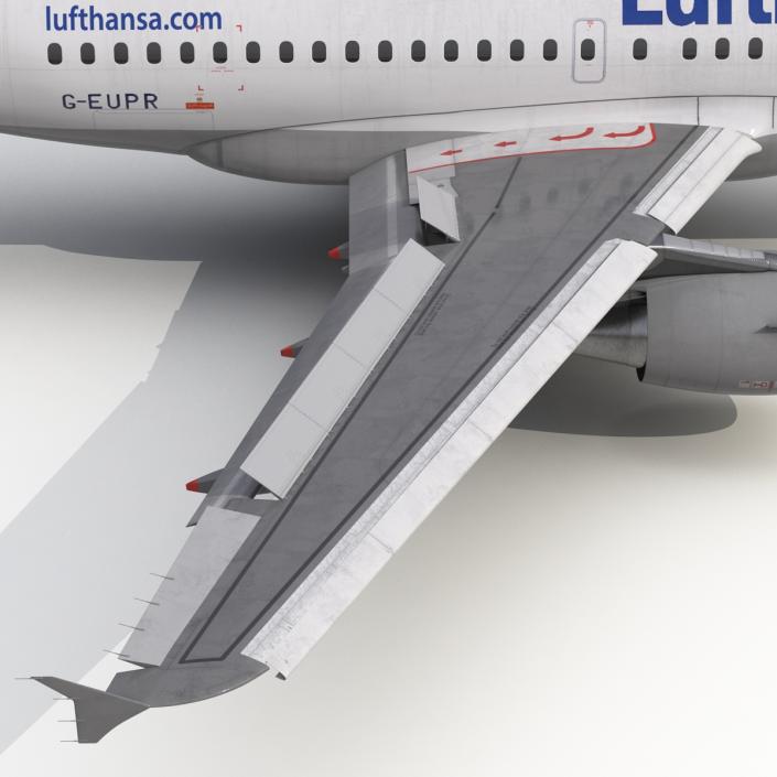 Airbus  A318 Lufthansa Rigged 3D model