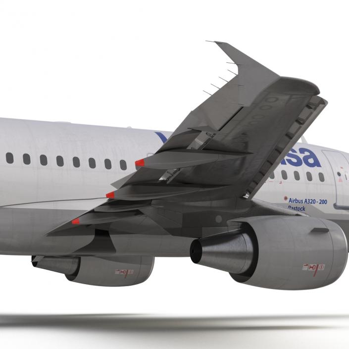 Airbus  A318 Lufthansa Rigged 3D model