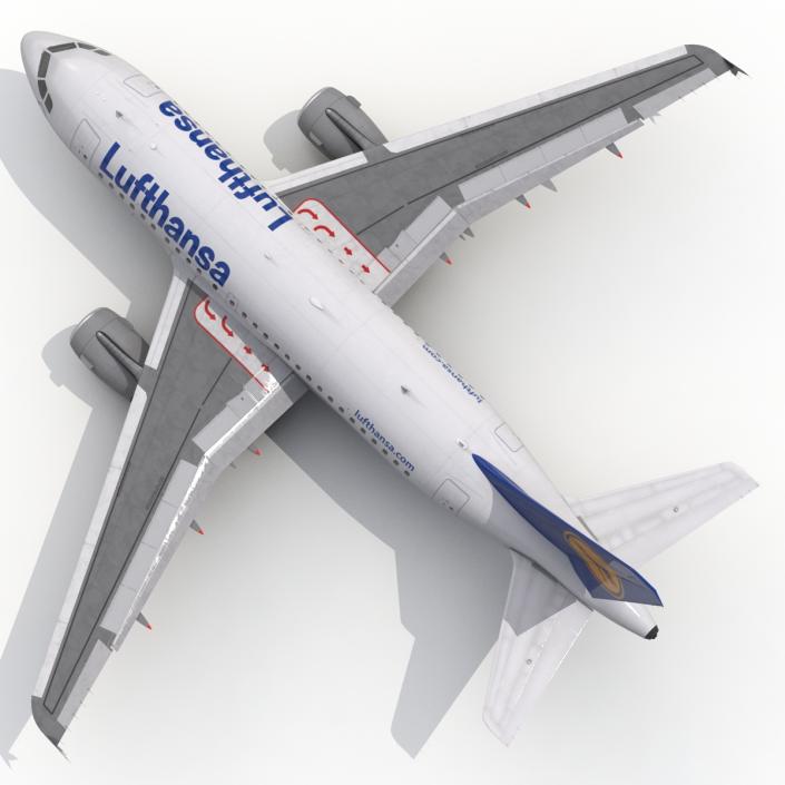 Airbus  A318 Lufthansa Rigged 3D model