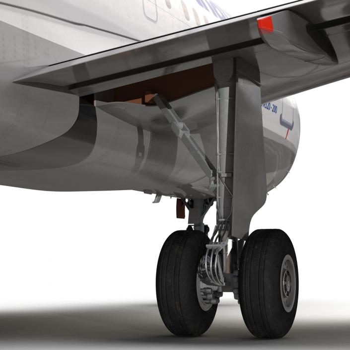 Airbus  A318 Lufthansa Rigged 3D model