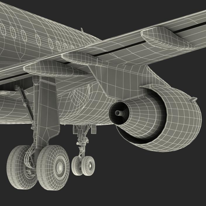 Airbus  A318 Lufthansa Rigged 3D model