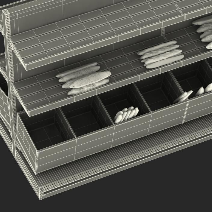 3D model Bakery Display Dark with Bread