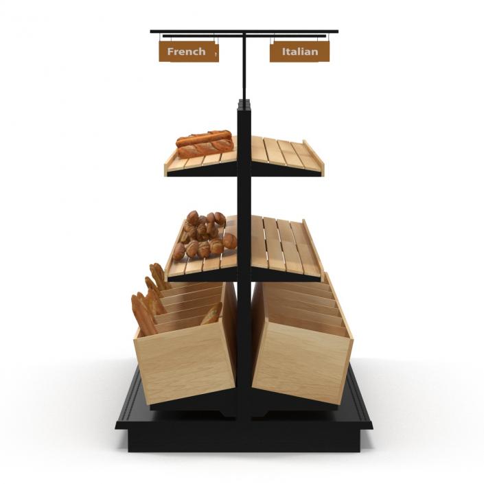 3D model Bakery Display with Bread