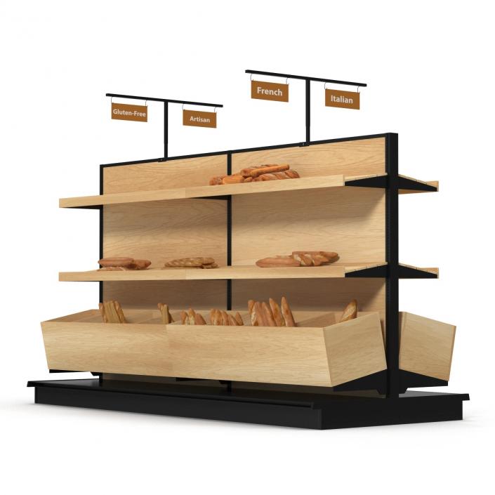 3D model Bakery Display with Bread