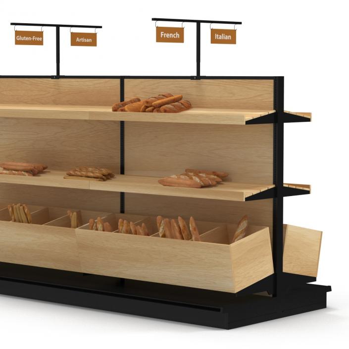 3D model Bakery Display with Bread