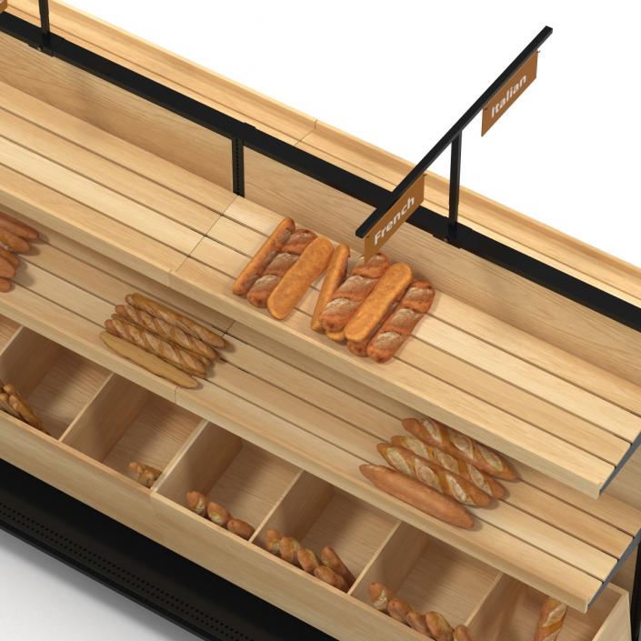 3D model Bakery Display with Bread