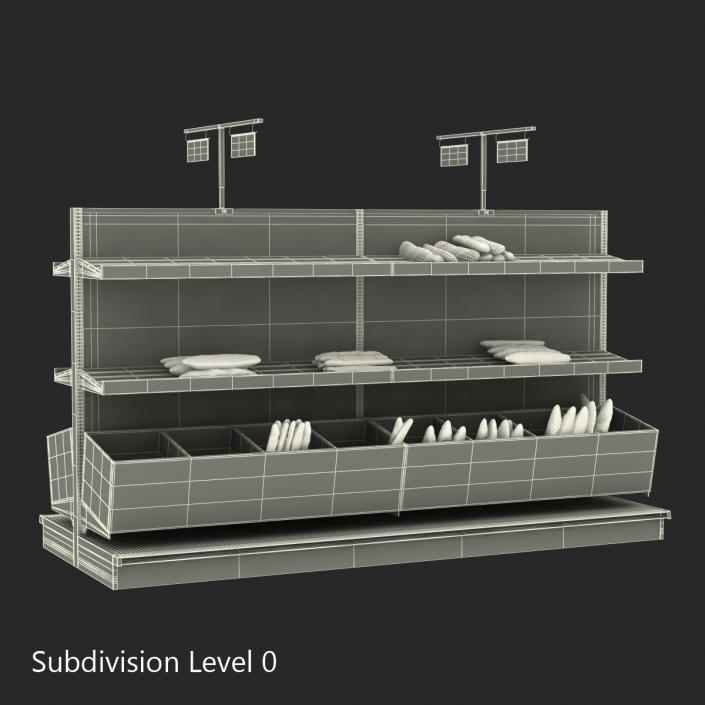 3D model Bakery Display with Bread